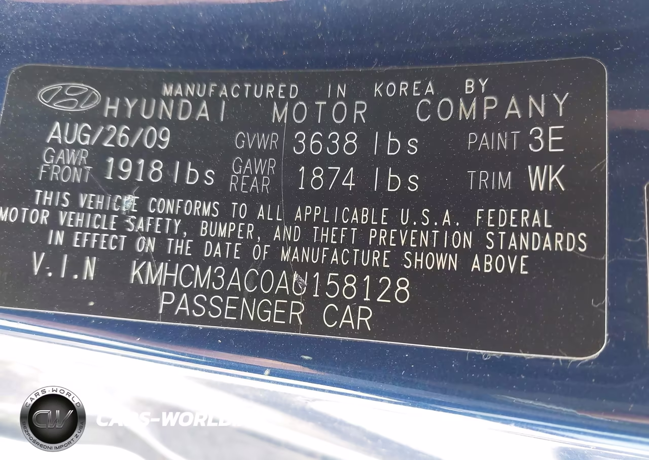 2010 Hyundai Accent Gs VIN:KMHCM3AC0AU158128 - 9
