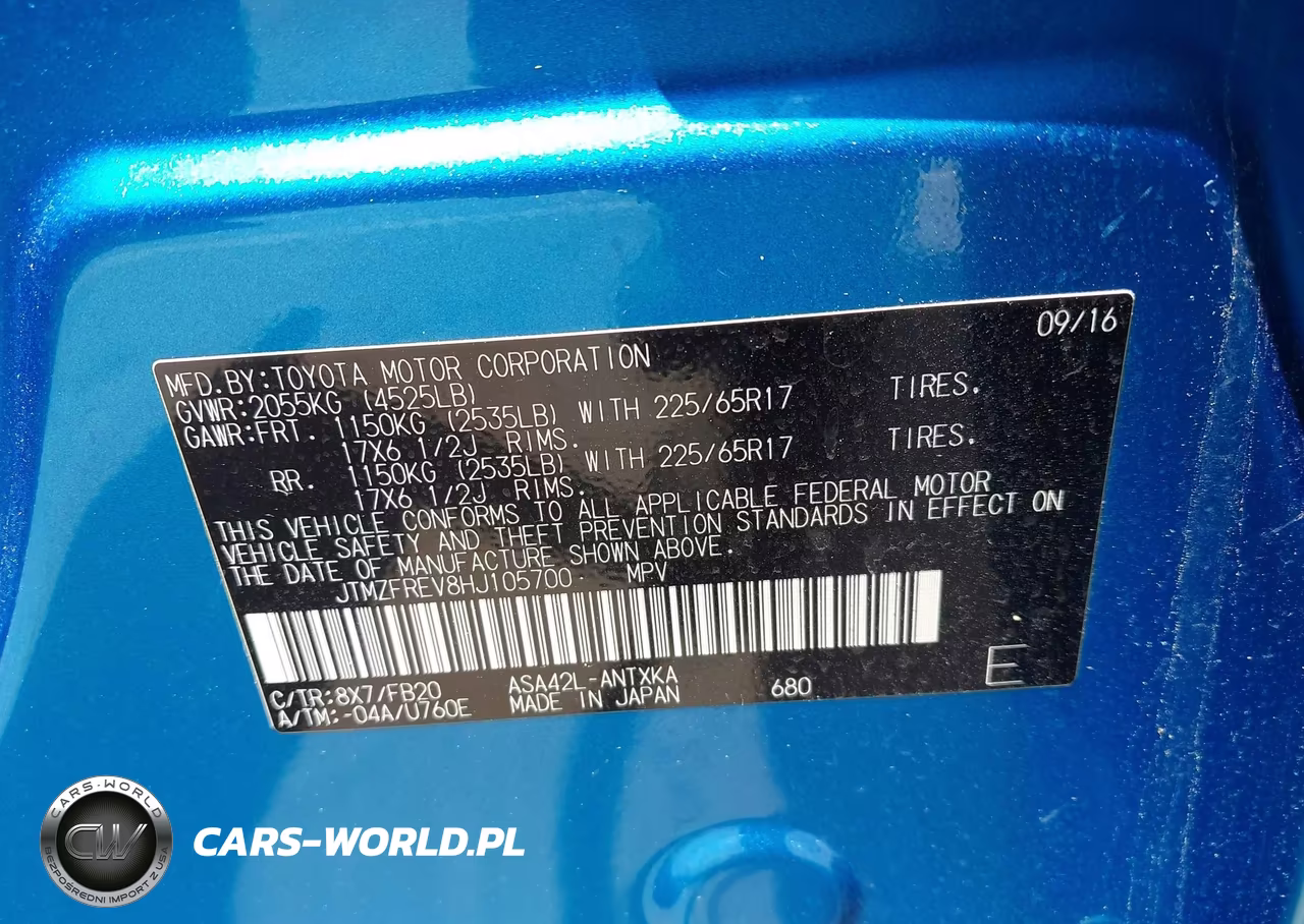 2017 Toyota Rav4 Le VIN:JTMZFREV8HJ105700 - 9