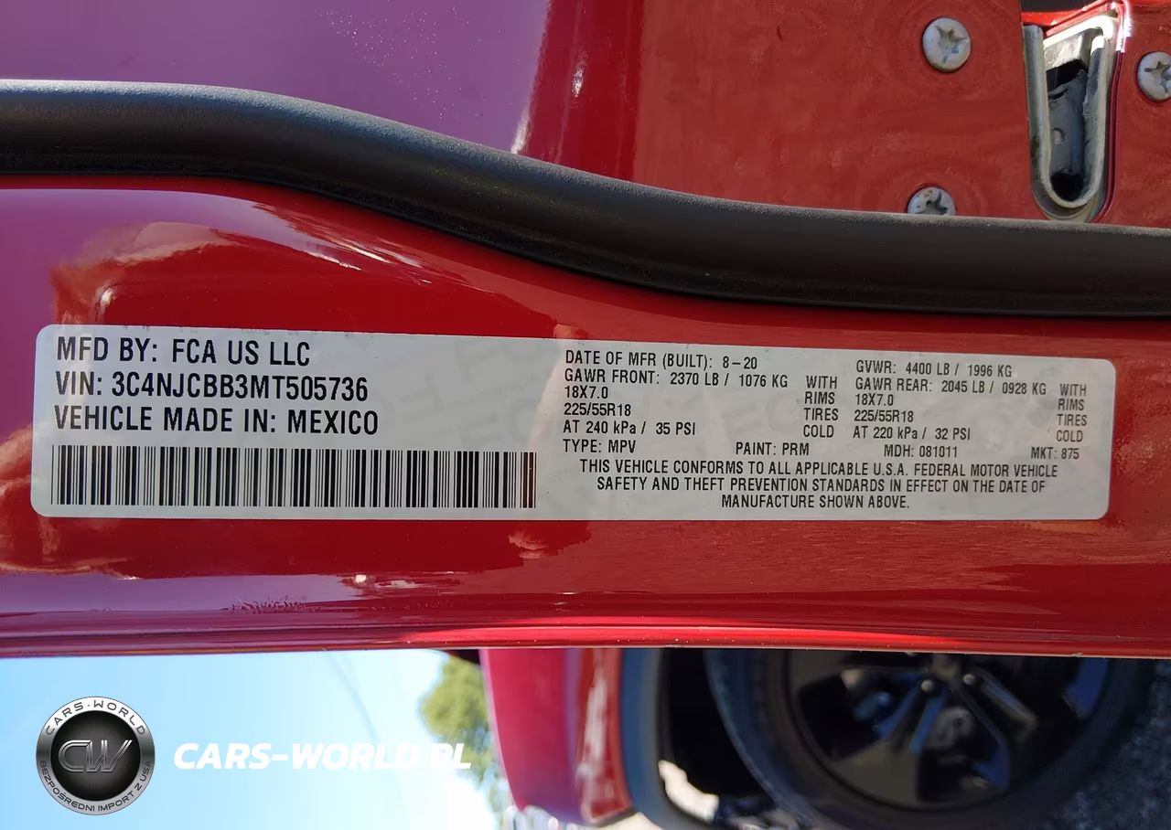 2021 Jeep Compass Altitude Fwd VIN:3C4NJCBB3MT505736 - 9