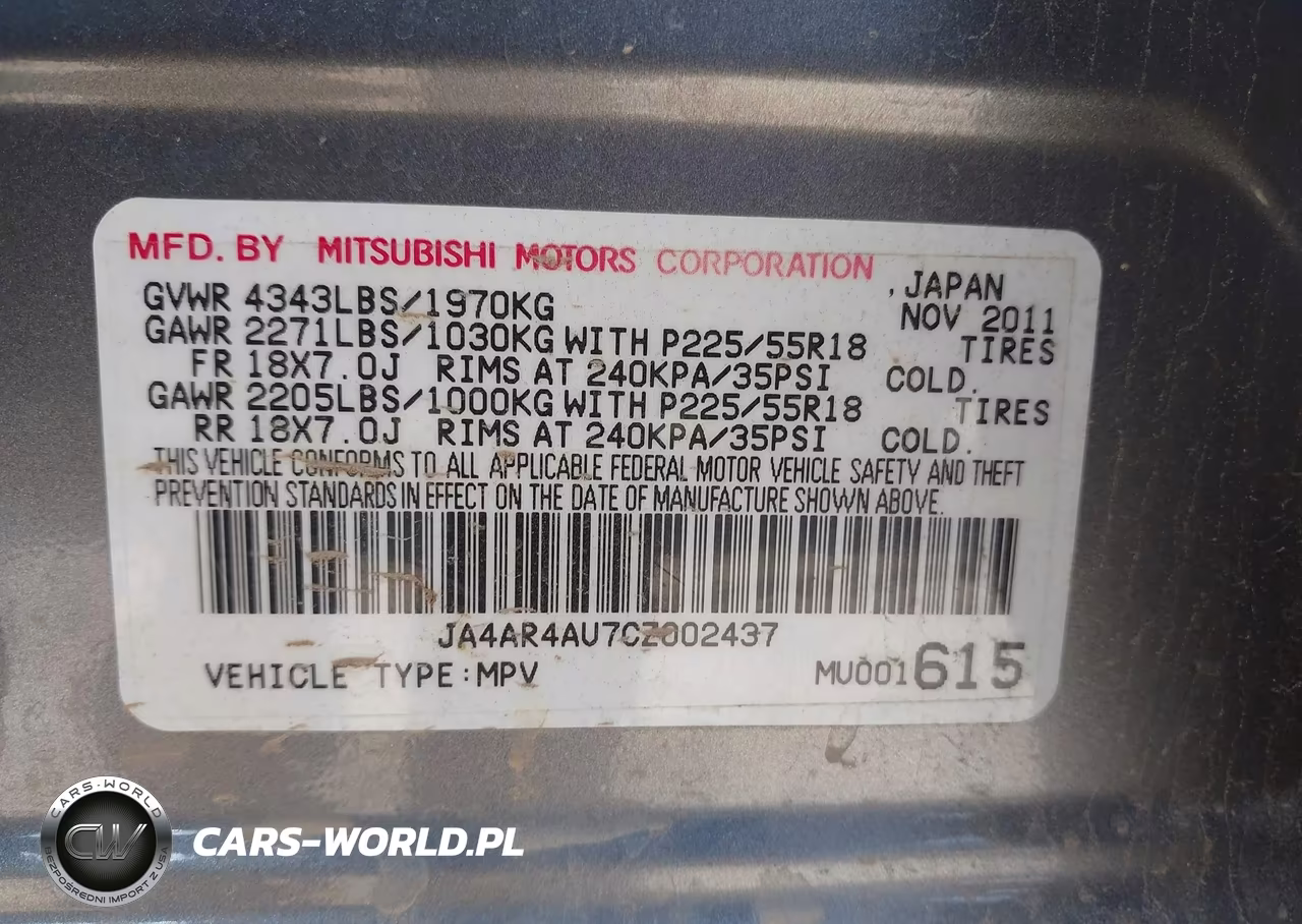2012 Mitsubishi Outlander Sport Se VIN:JA4AR4AU7CZ002437 - 9