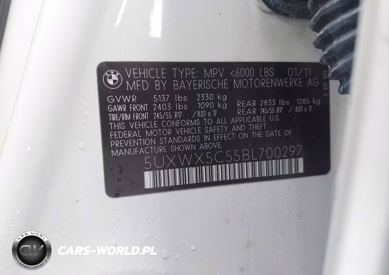 2011 BMW X3 xDrive28I VIN:5UXWX5C55BL700297 - 9
