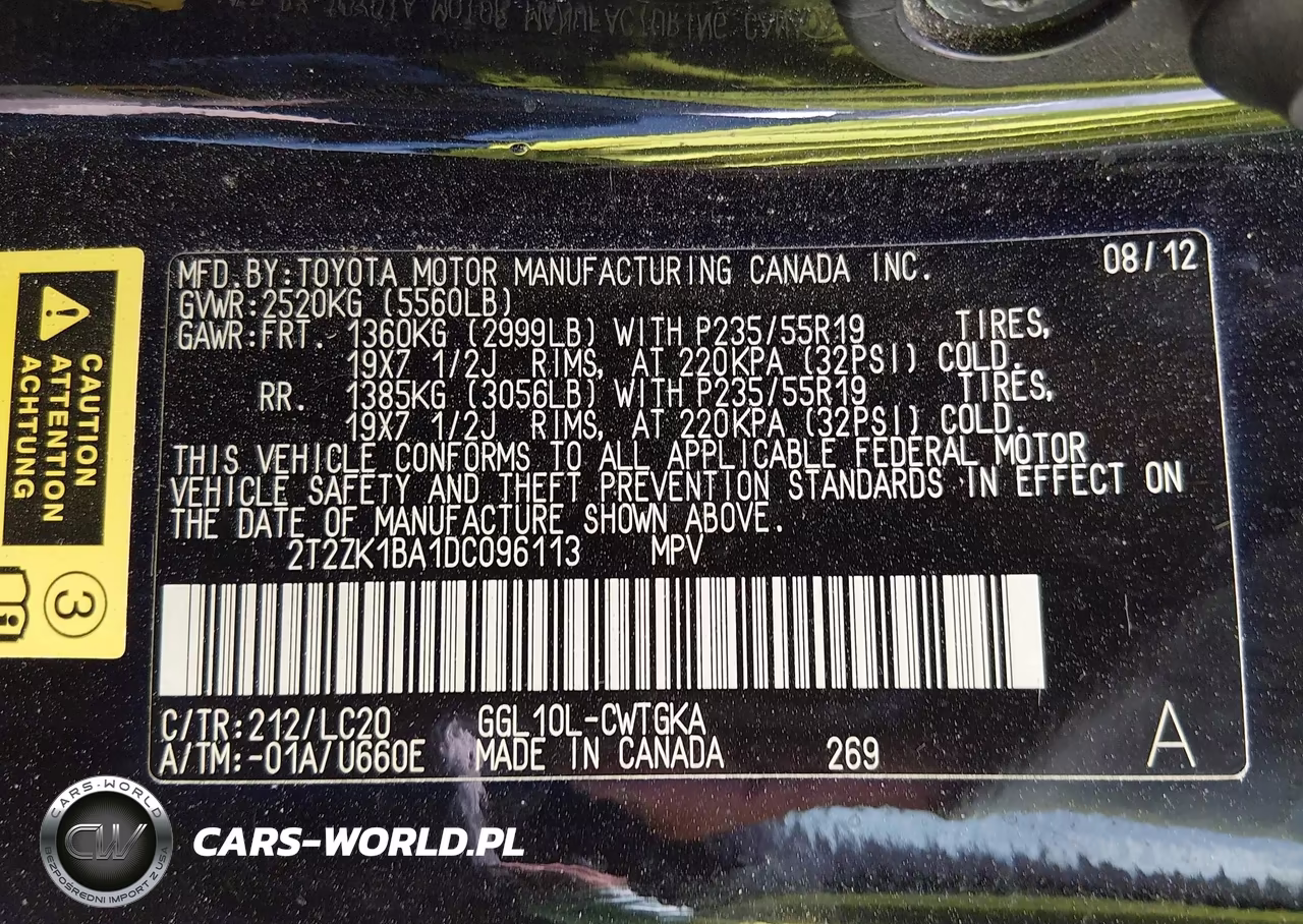 2013 Lexus Rx 350 VIN:2T2ZK1BA1DC096113 - 9