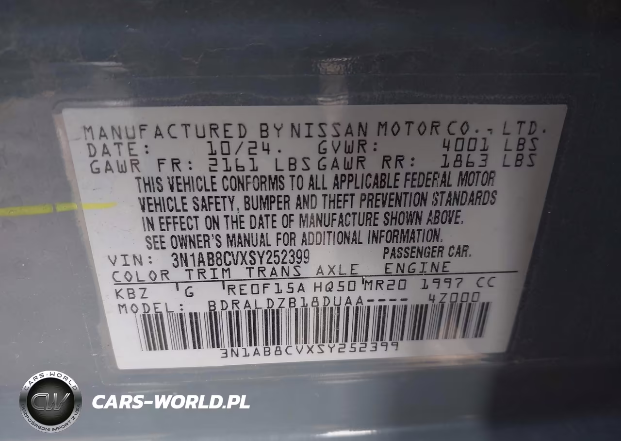 2025 Nissan Sentra Sv VIN:3N1AB8CVXSY252399 - 9