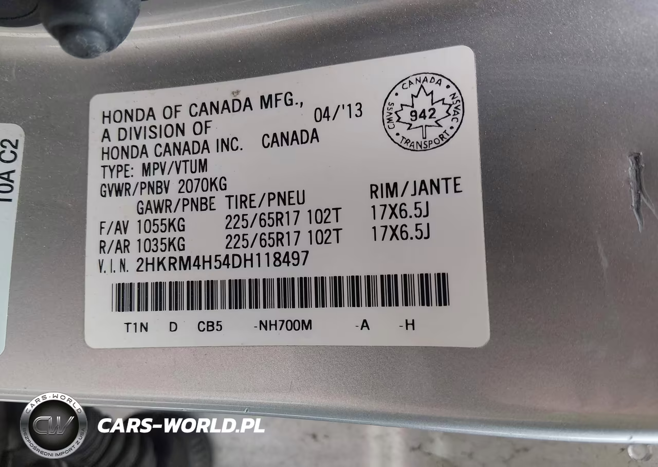 2013 Honda Cr-V Ex VIN:2HKRM4H54DH118497 - 9