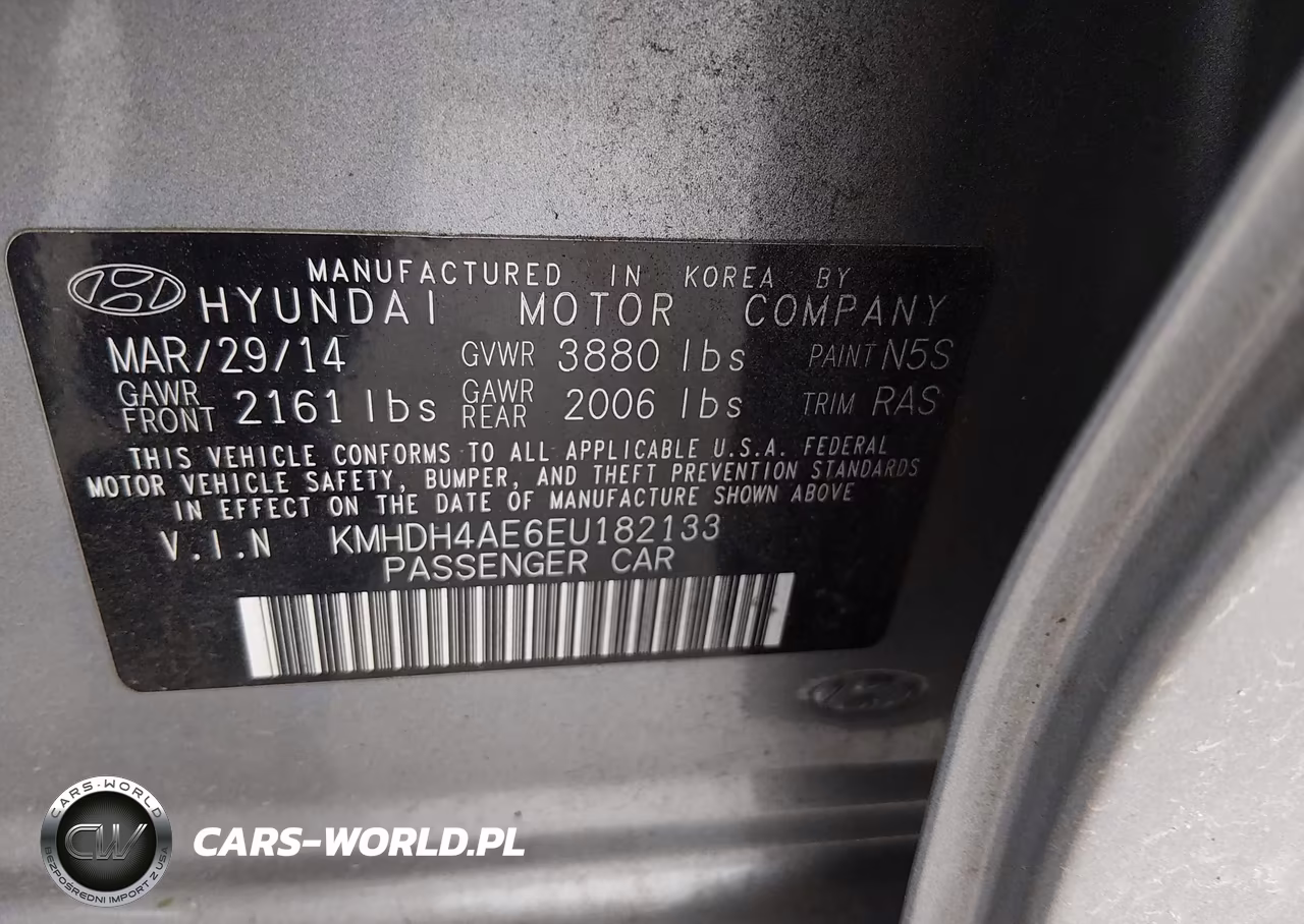 2014 Hyundai Elantra Limited VIN:KMHDH4AE6EU182133 - 9