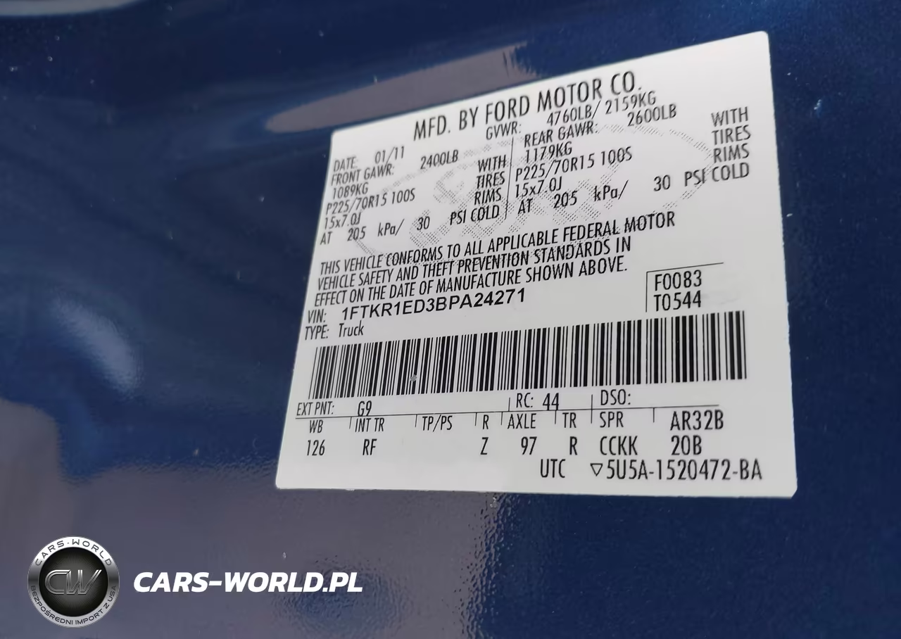 2011 Ford Ranger Xlt VIN:1FTKR1ED3BPA24271 - 9