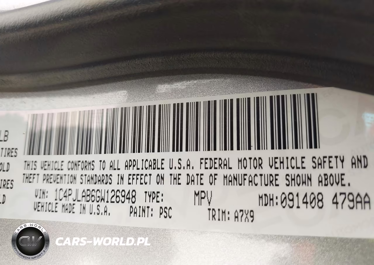 2016 Jeep Cherokee Sport VIN:1C4PJLAB6GW126948 - 9