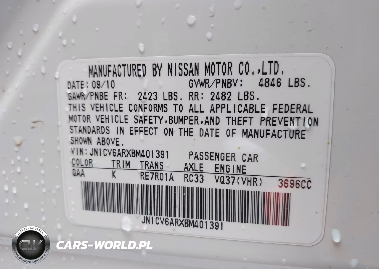 2011 Infiniti G37X VIN:JN1CV6ARXBM401391 - 9