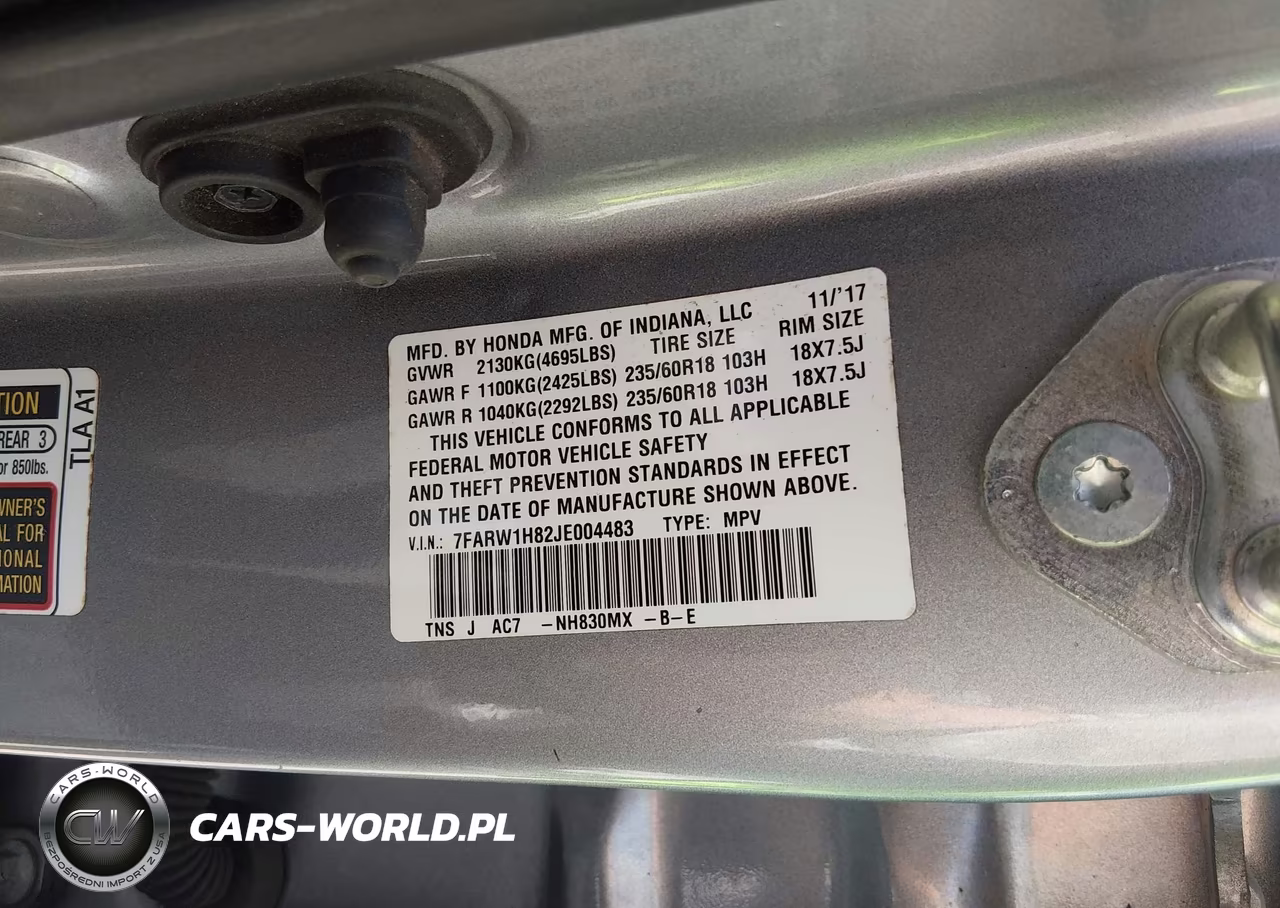 2018 Honda Cr-V Ex-L-Ex-L Navi VIN:7FARW1H82JE004483 - 9