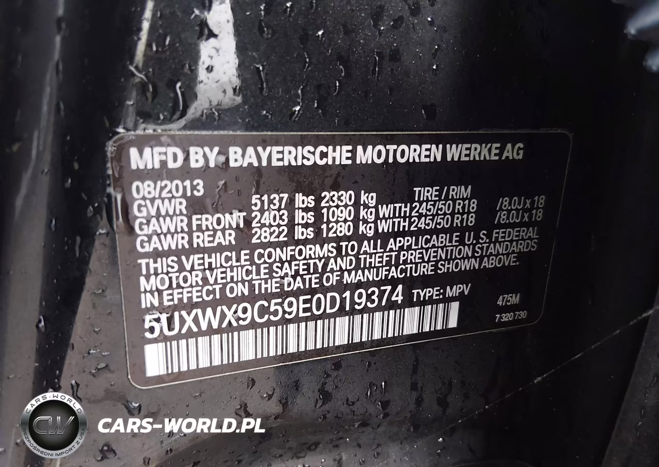2014 BMW X3 xDrive28I VIN:5UXWX9C59E0D19374 - 9