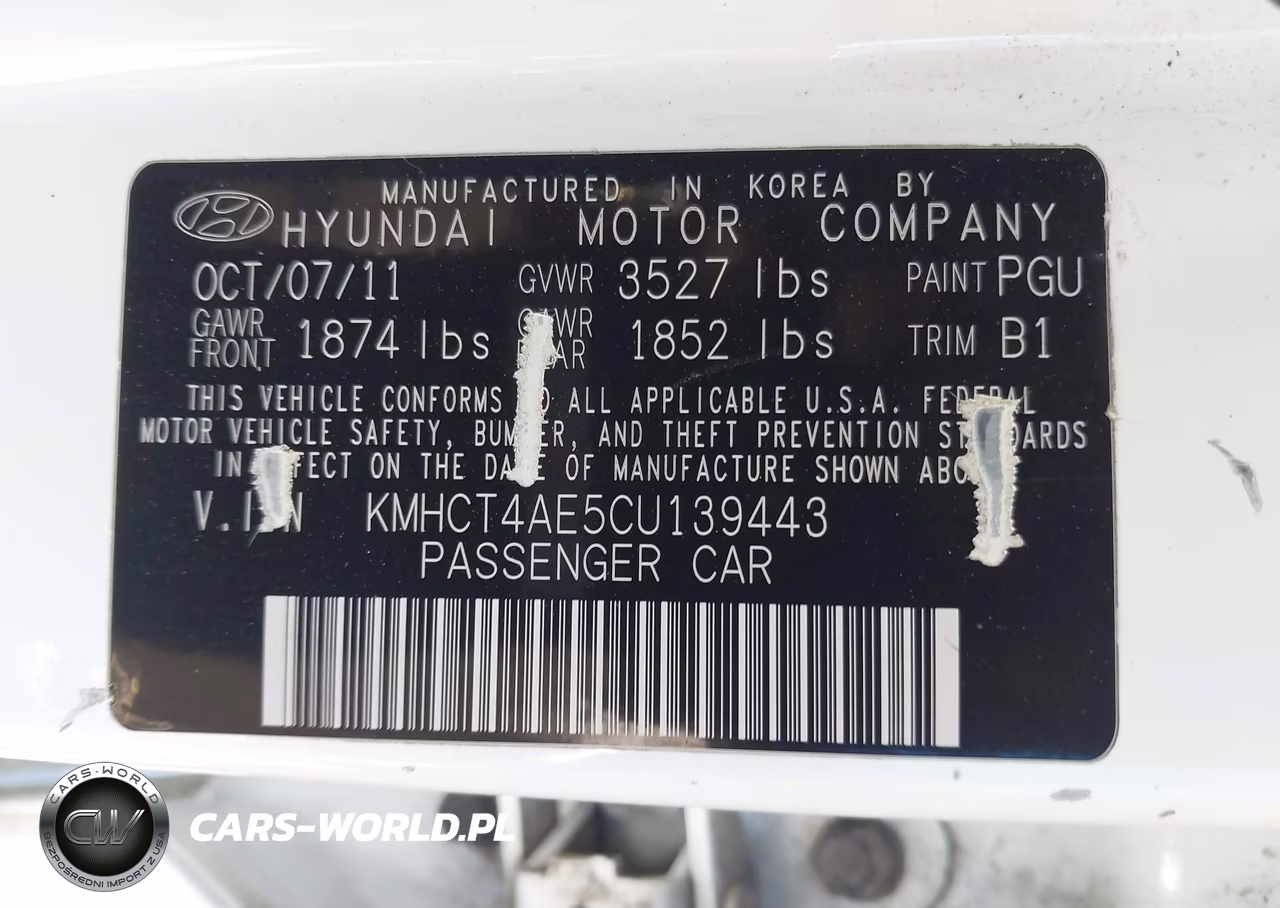 2012 Hyundai Accent Gls VIN:KMHCT4AE5CU139443 - 9