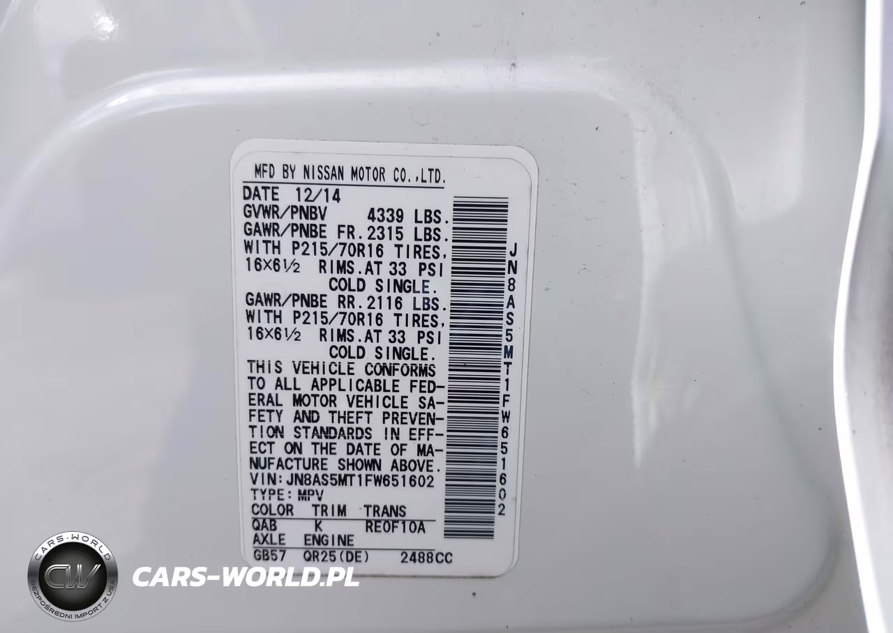 2015 Nissan Rogue Select S VIN:JN8AS5MT1FW651602 - 9