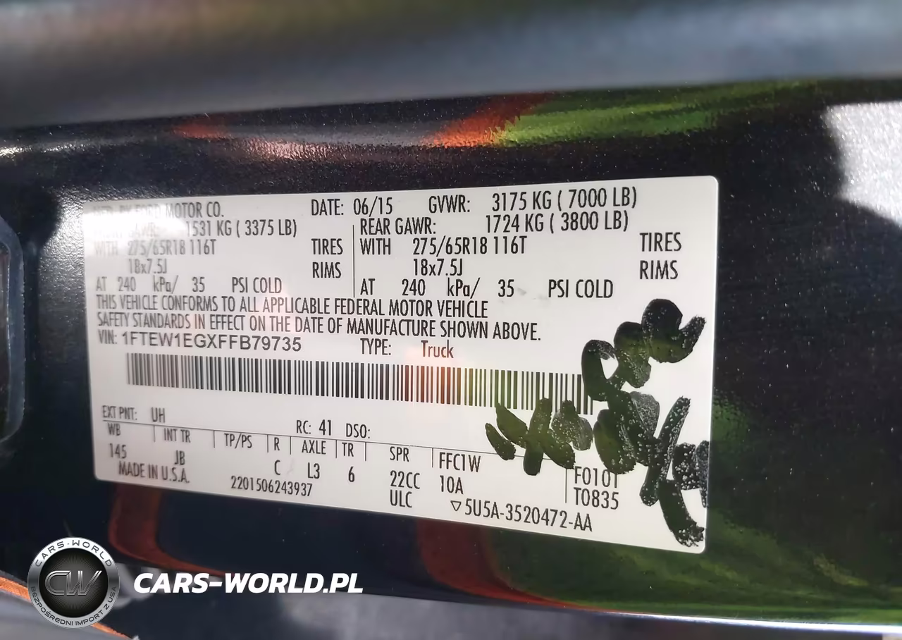 2015 Ford F-150 Xlt VIN:1FTEW1EGXFFB79735 - 9
