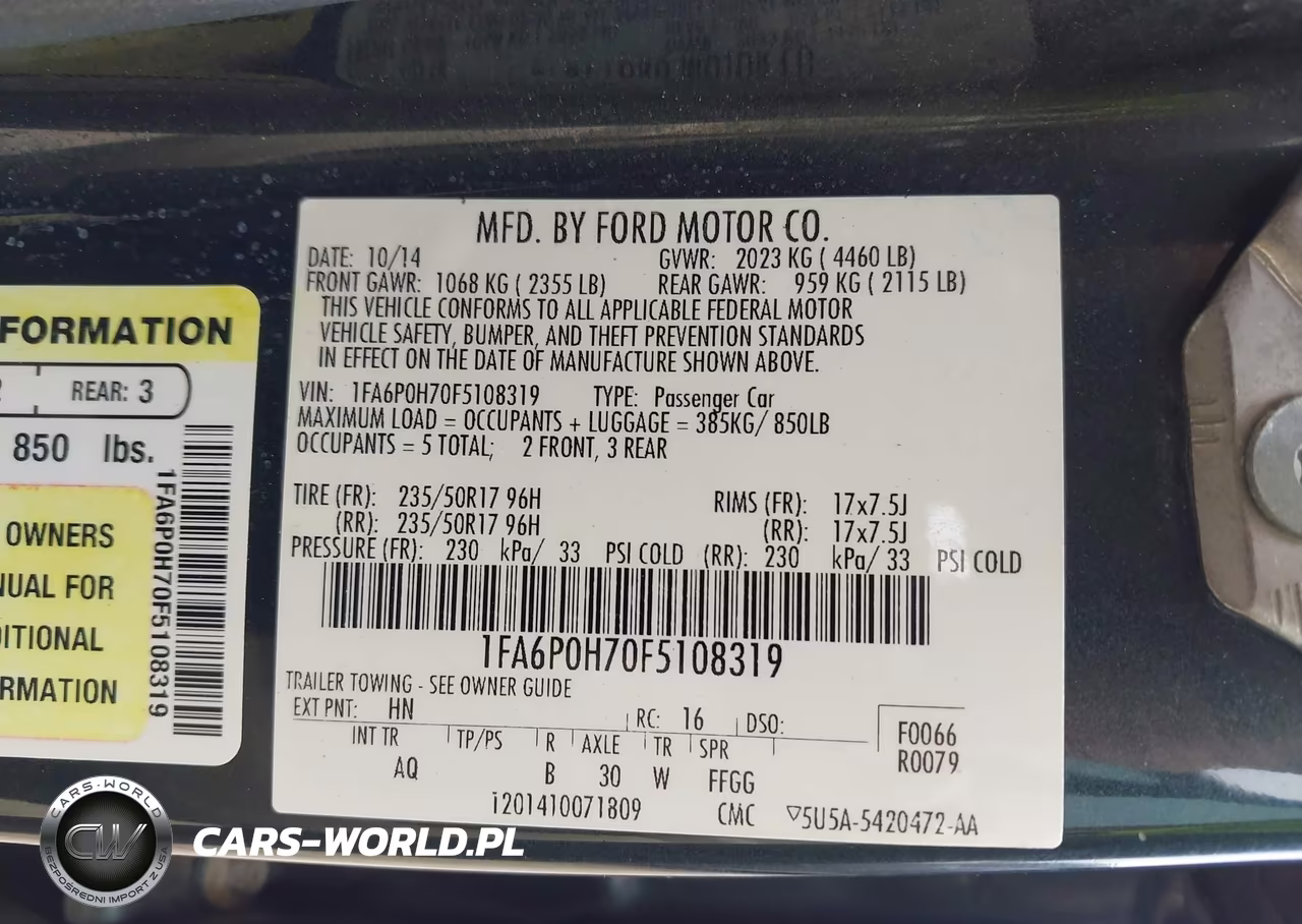 2015 Ford Fusion Se VIN:1FA6P0H70F5108319 - 9
