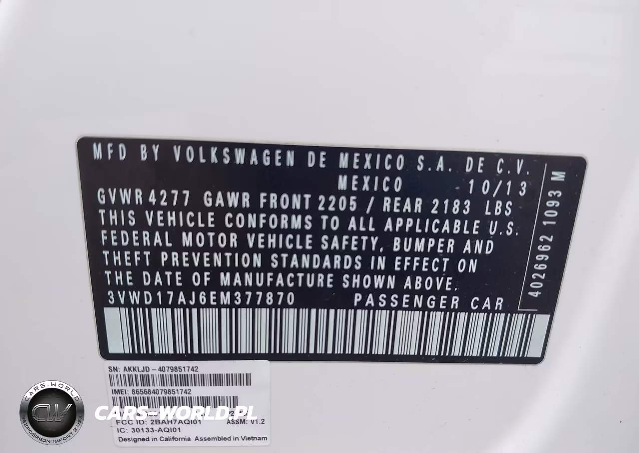 2014 Volkswagen Jetta 1.8T Se VIN:3VWD17AJ6EM377870 - 9