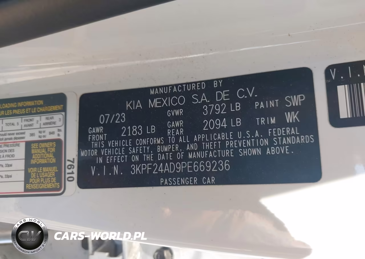 2023 Kia Forte Lxs VIN:3KPF24AD9PE669236 - 9