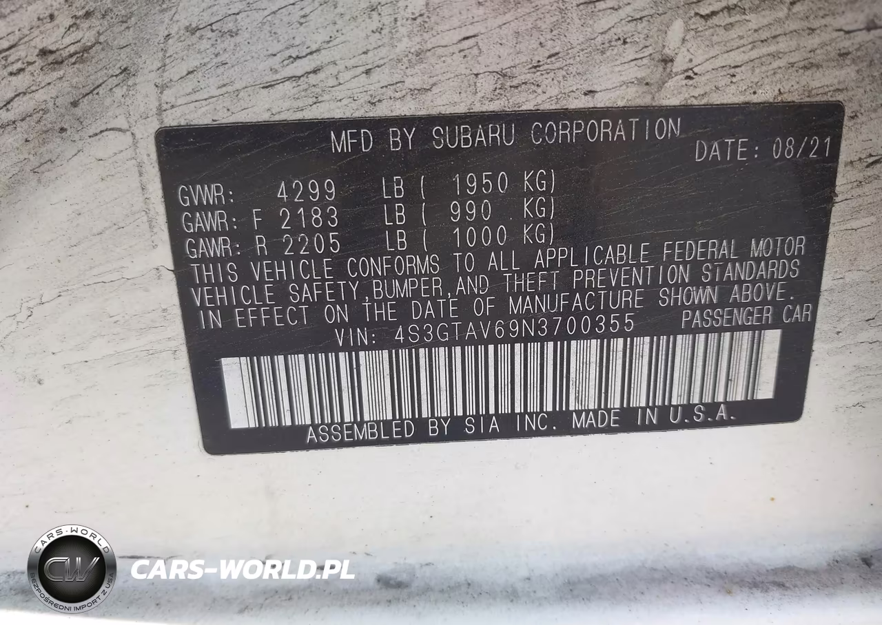2022 Subaru Impreza Premium 5-Door VIN:4S3GTAV69N3700355 - 9