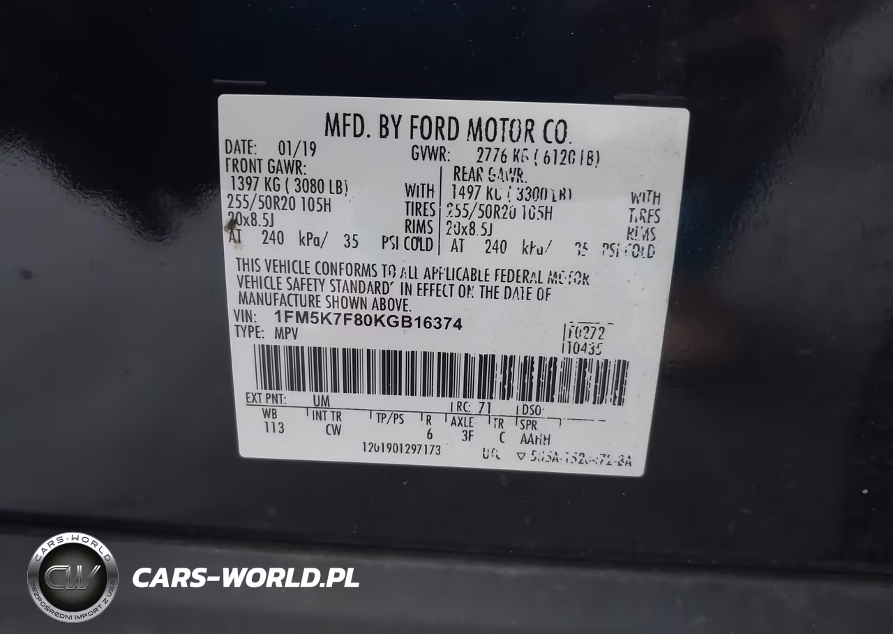 2019 Ford Explorer Limited VIN:1FM5K7F80KGB16374 - 9