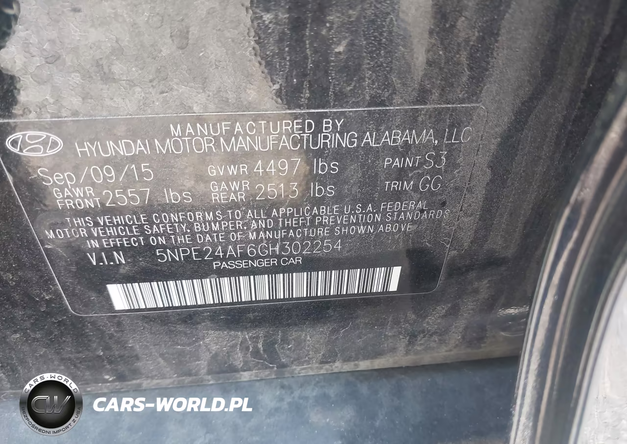 2016 Hyundai Sonata Se VIN:5NPE24AF6GH302254 - 9