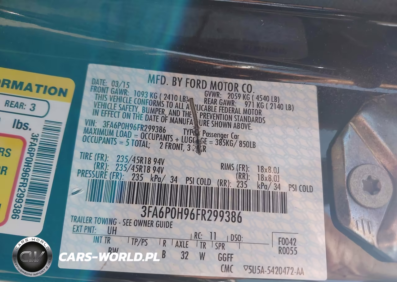 2015 Ford Fusion Se VIN:3FA6P0H96FR299386 - 9