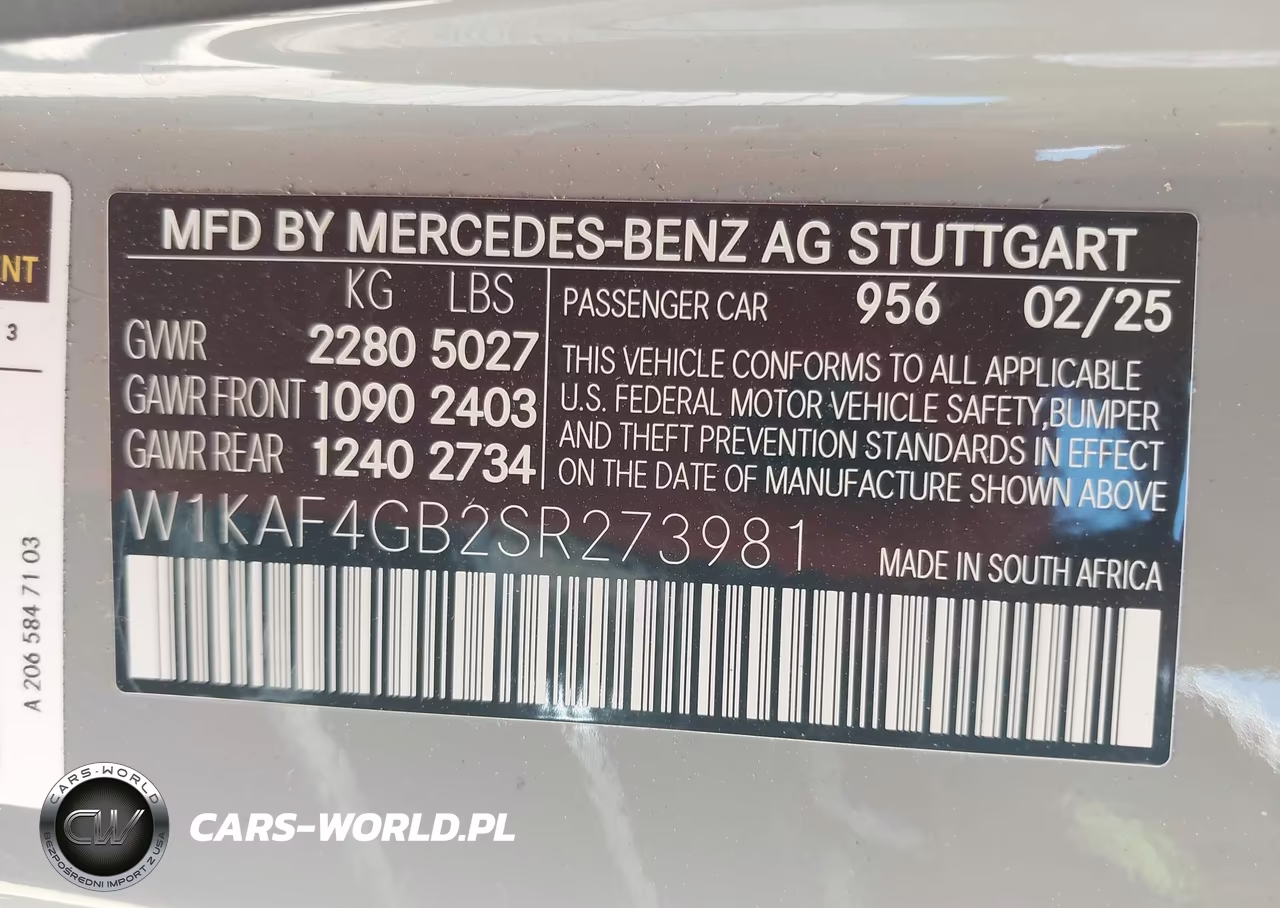 2025 Mercedes-Benz C 300 VIN:W1KAF4GB2SR273981 - 9