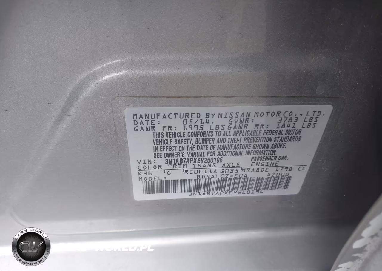 2014 Nissan Sentra S VIN:3N1AB7APXEY260196 - 9