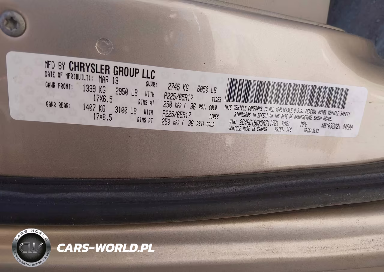 2013 Chrysler Town & Country Touring VIN:2C4RC1BGXDR711781 - 9