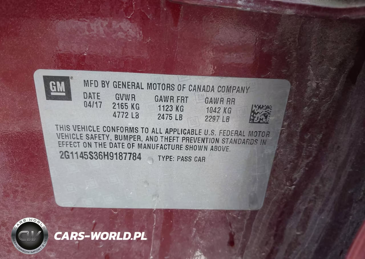 2017 Chevrolet Impala 2Lz VIN:2G1145S36H9187784 - 9