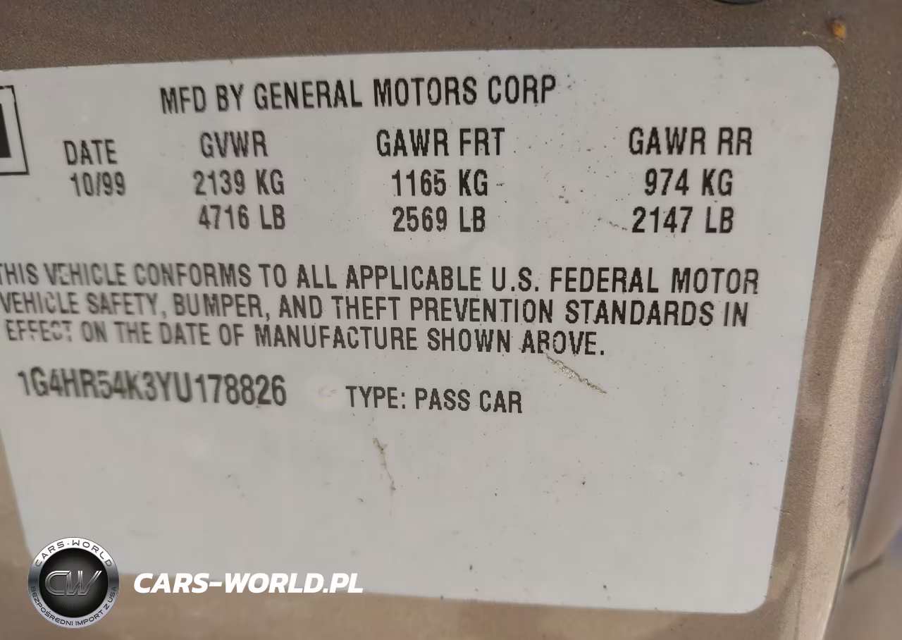 2000 Buick Lesabre Limited VIN:1G4HR54K3YU178826 - 9