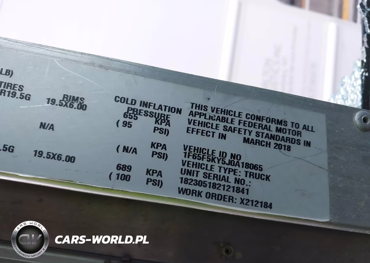 2018 Ford F-59 Commercial Stripped VIN:1F65F5KY5J0A18065 - 8