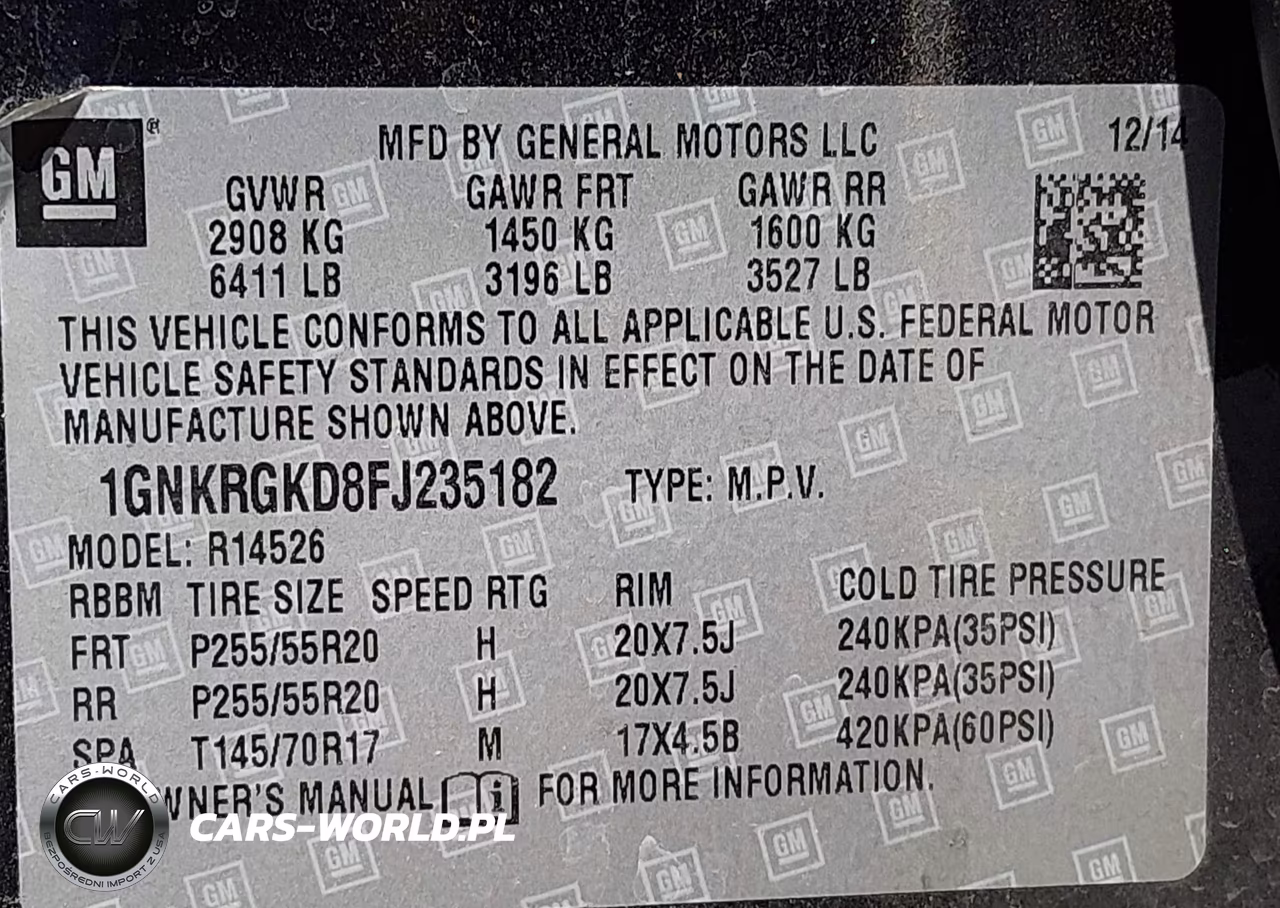 2015 Chevrolet Traverse 1Lt VIN:1GNKRGKD8FJ235182 - 9