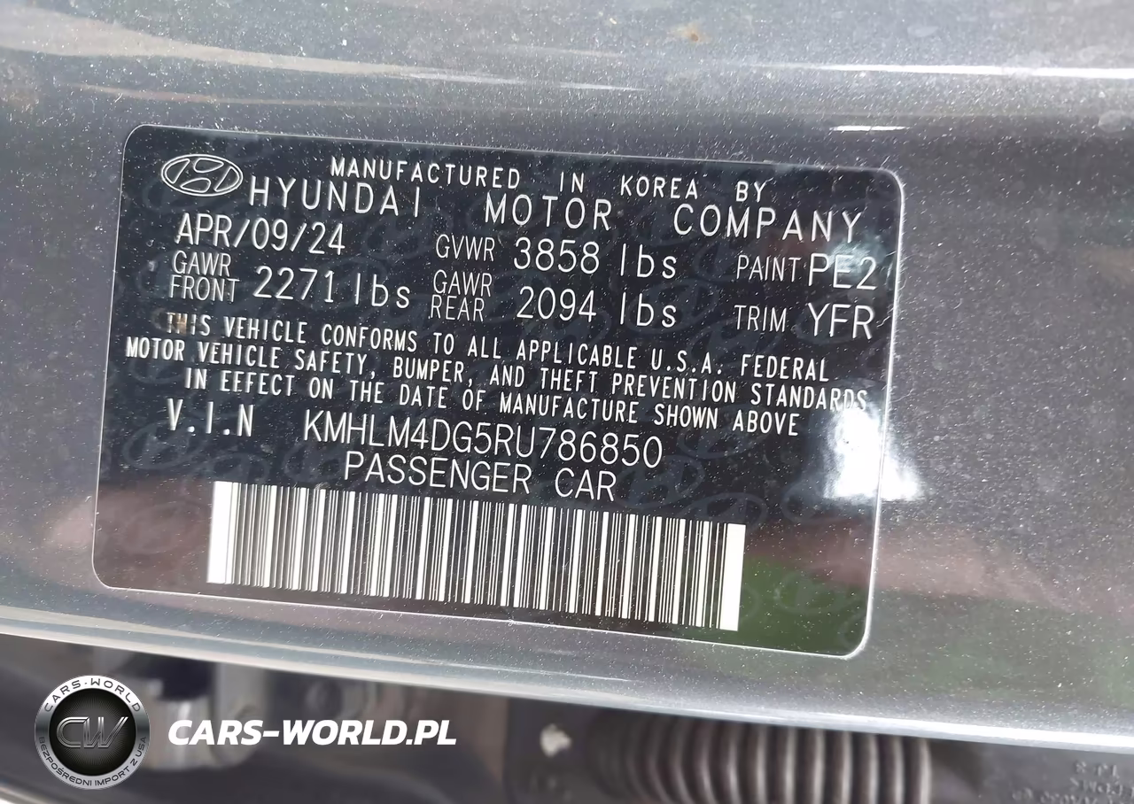 2024 Hyundai Elantra Sel VIN:KMHLM4DG5RU786850 - 9
