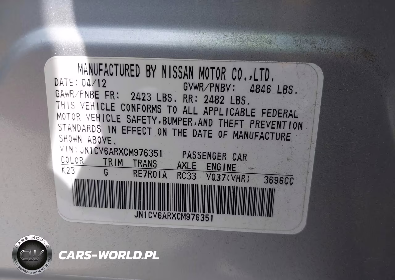 2012 Infiniti G37X VIN:JN1CV6ARXCM976351 - 9