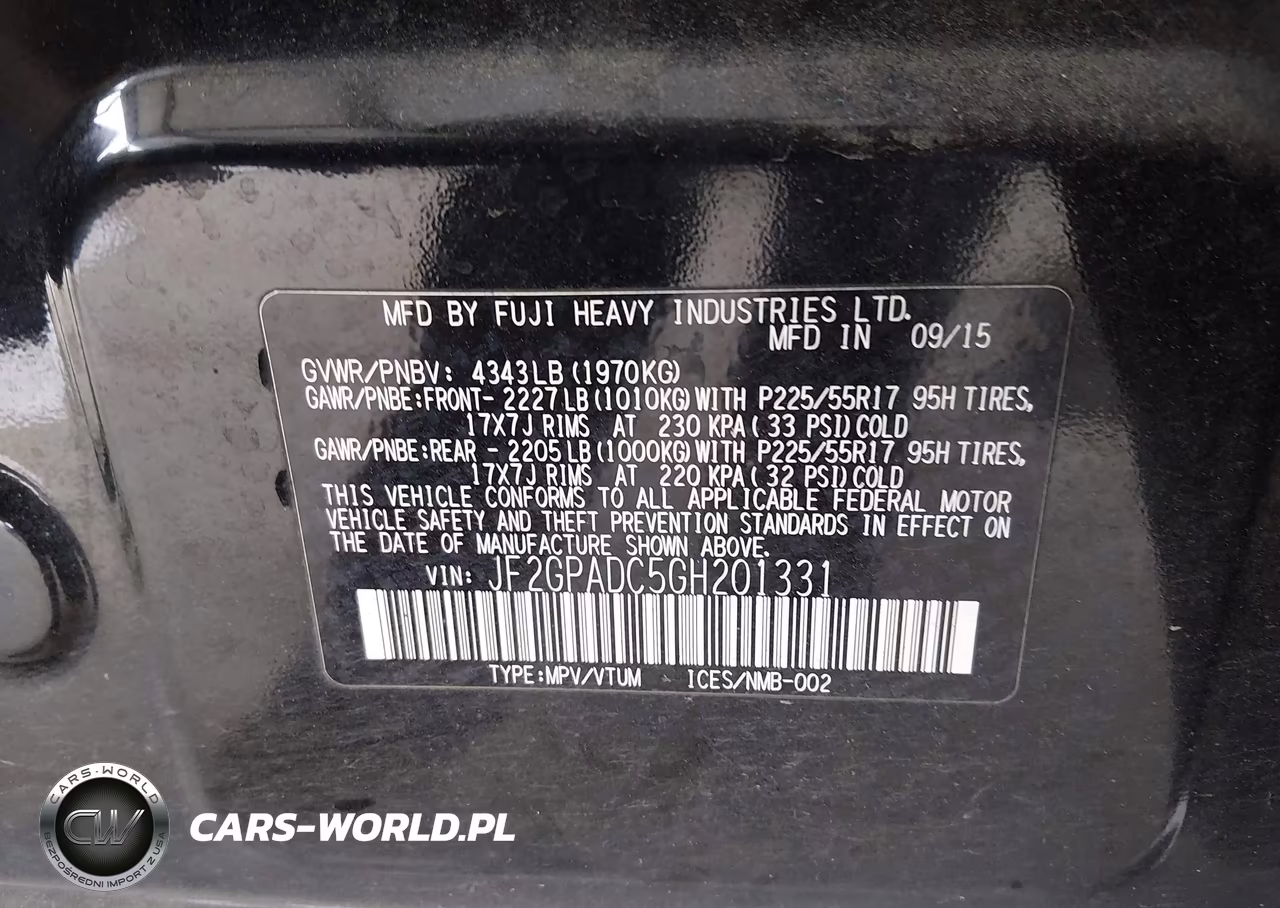 2016 Subaru Crosstrek 2.0I Premium VIN:JF2GPADC5GH201331 - 9
