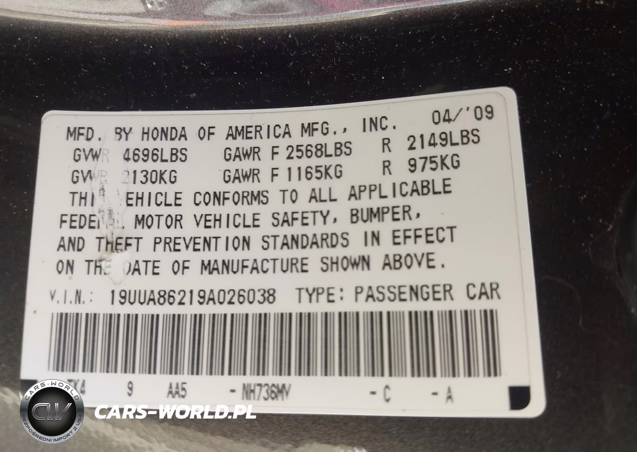 2009 Acura Tl 3.5 VIN:19UUA86219A026038 - 9