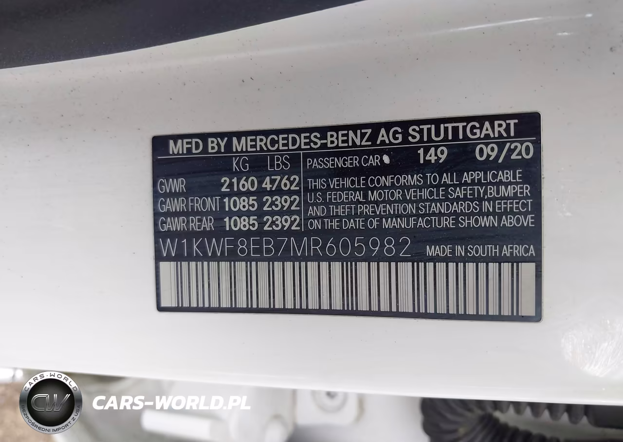 2021 Mercedes-Benz C 300 4Matic VIN:W1KWF8EB7MR605982 - 9