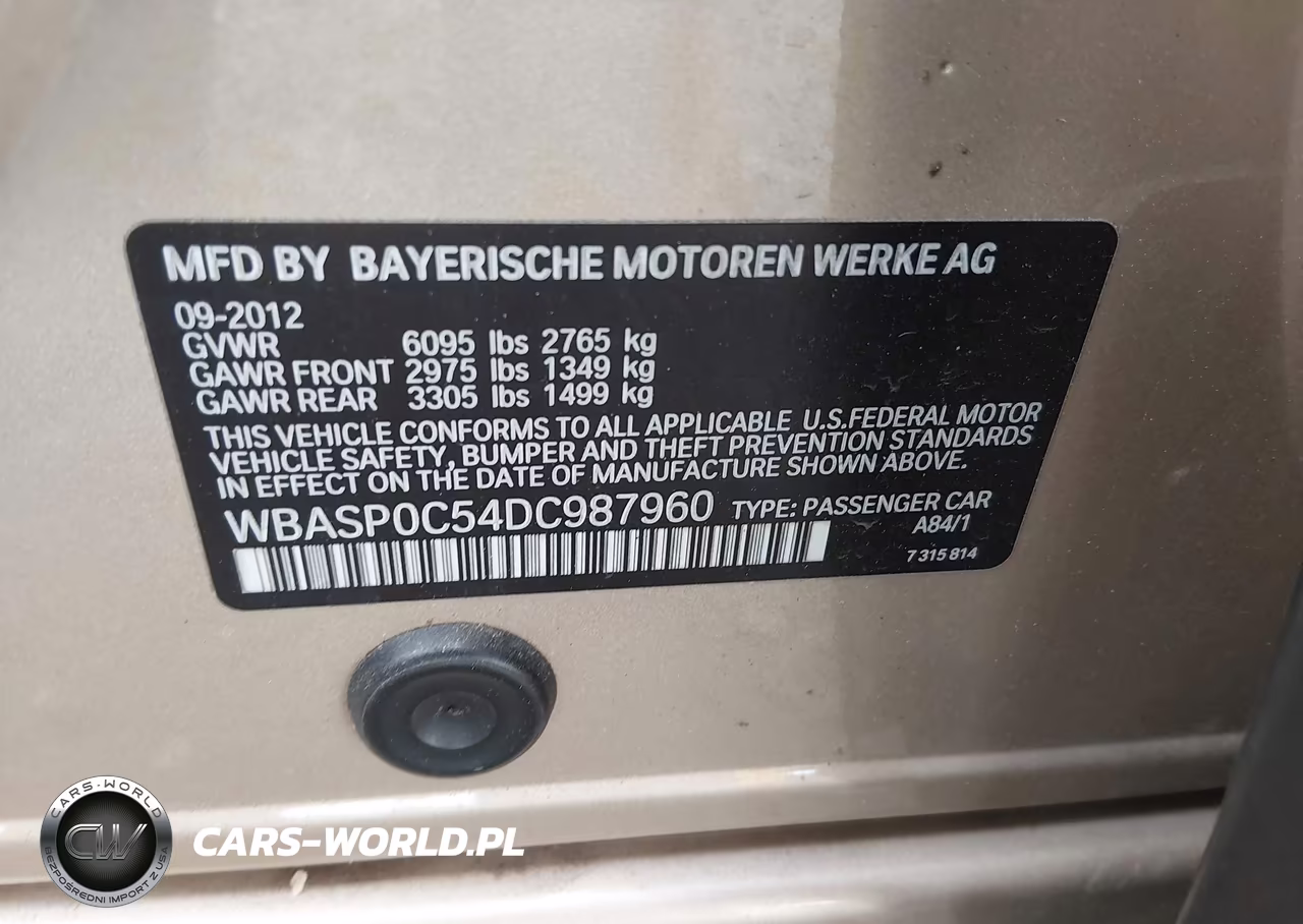 2013 BMW 550I Gran Turismo xDrive VIN:WBASP0C54DC987960 - 9
