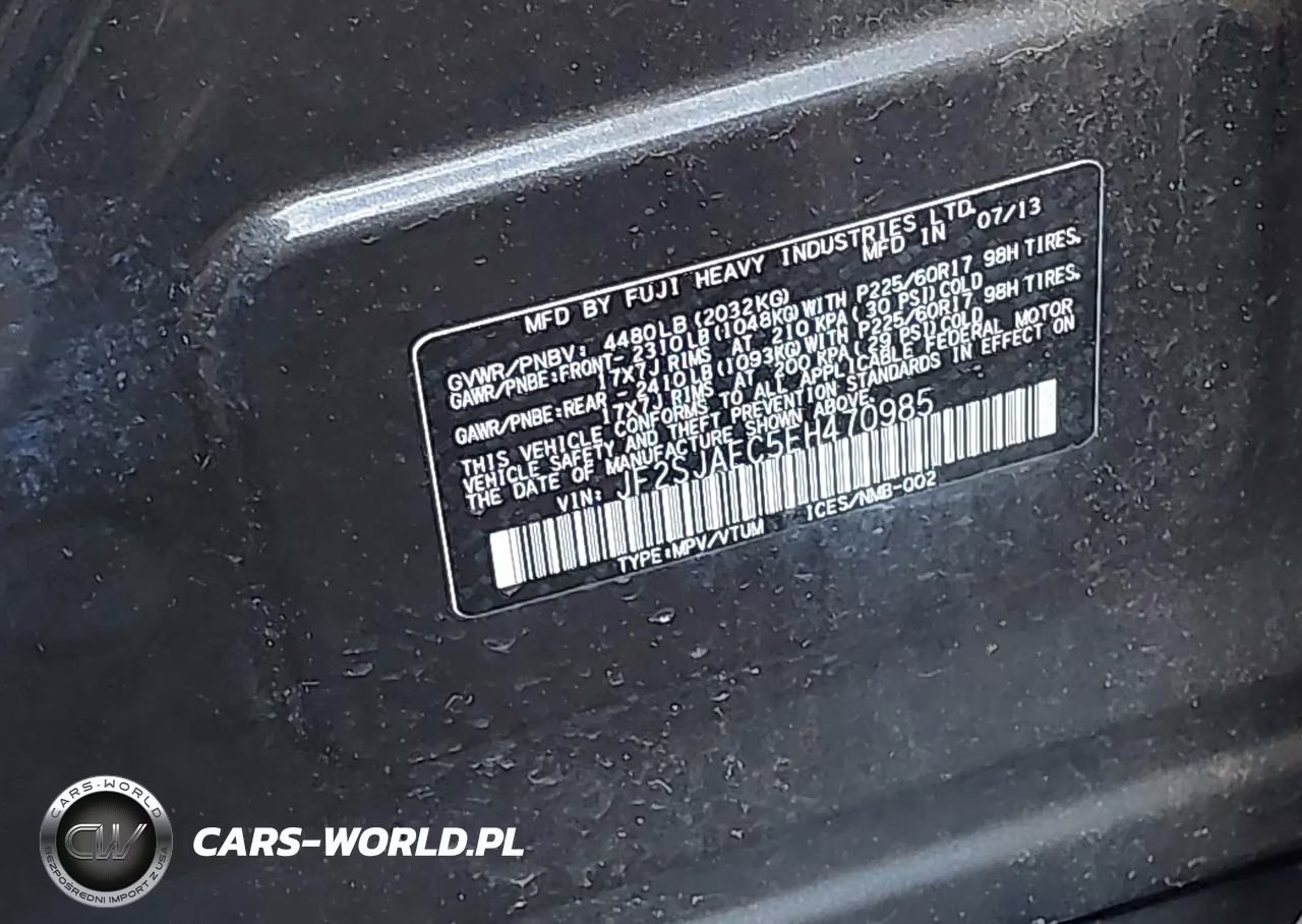 2014 Subaru Forester 2.5I Premium VIN:JF2SJAEC5EH470985 - 9