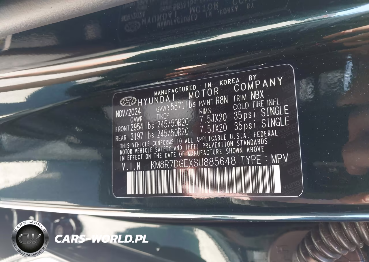2025 Hyundai Palisade Calligraphy VIN:KM8R7DGEXSU885648 - 9
