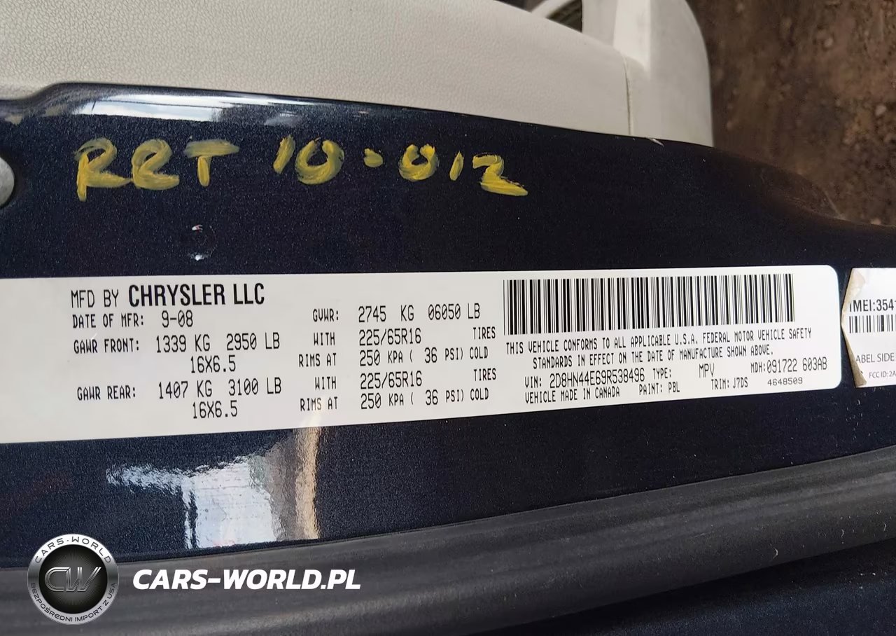 2009 Dodge Grand Caravan Se VIN:2D8HN44E69R538496 - 9