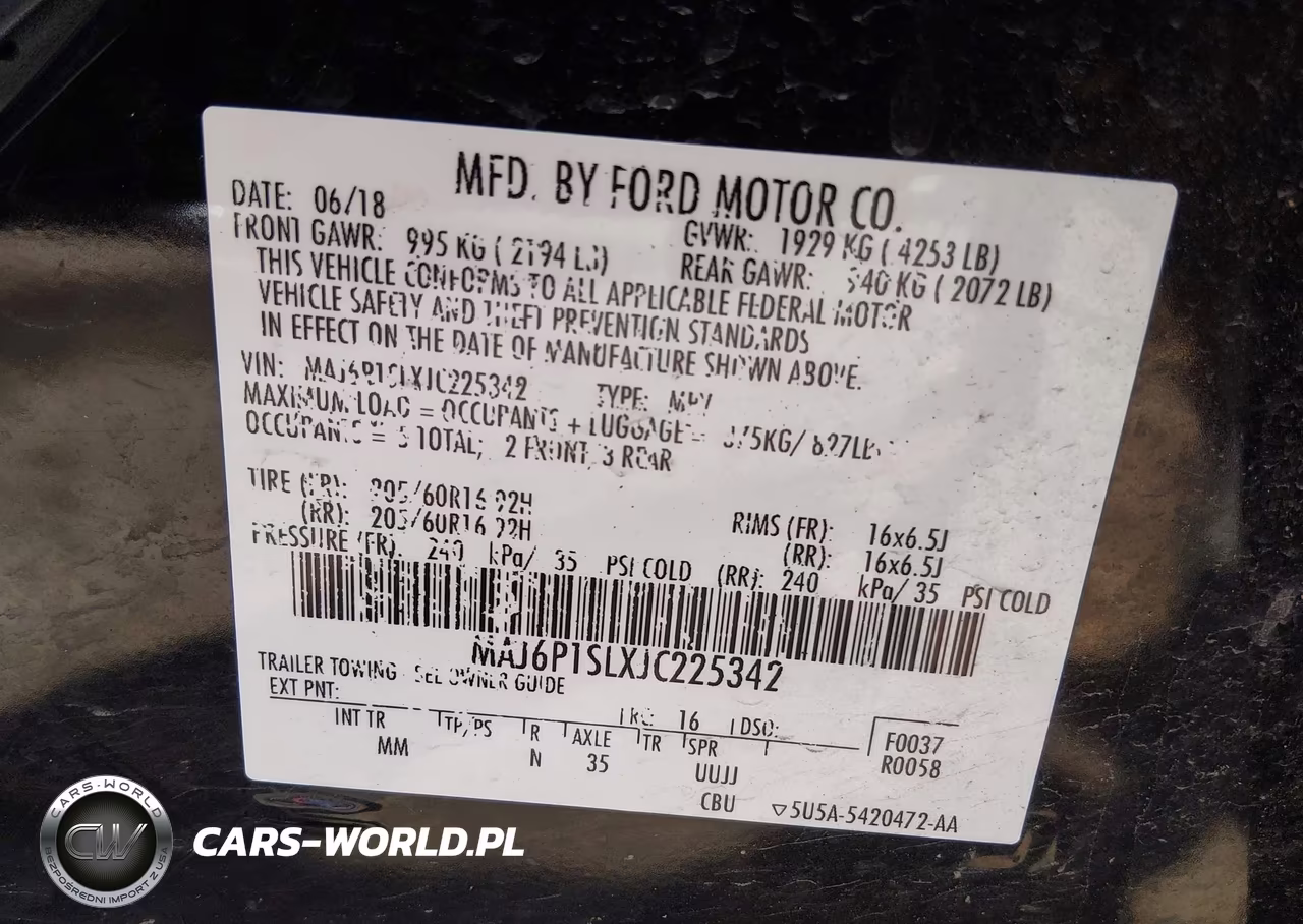 2018 Ford Ecosport S VIN:MAJ6P1SLXJC225342 - 9