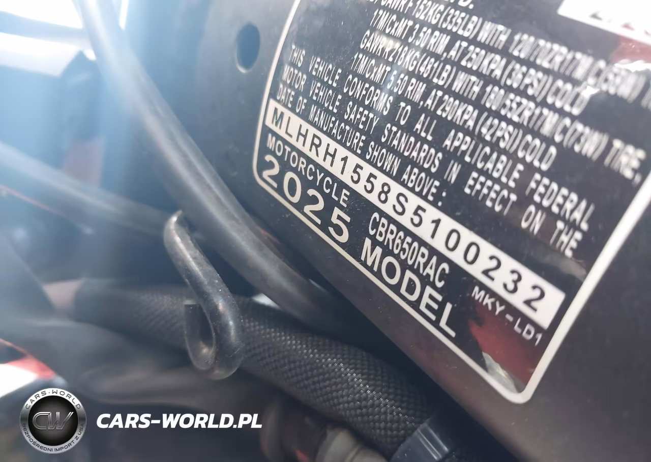 2025 Honda Cbr650 R VIN:MLHRH1558S5100232 - 10