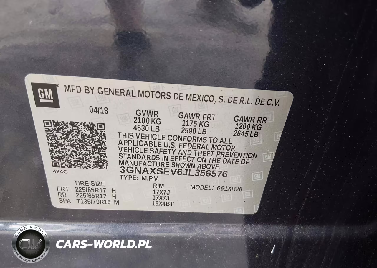 2018 Chevrolet Equinox Lt VIN:3GNAXSEV6JL356576 - 9