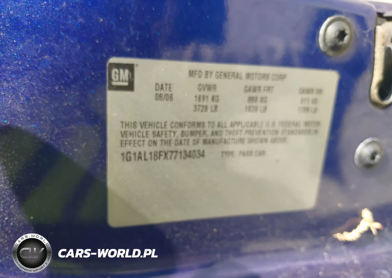 2007 Chevrolet Cobalt Lt VIN:1G1AL18FX77134034 - 9