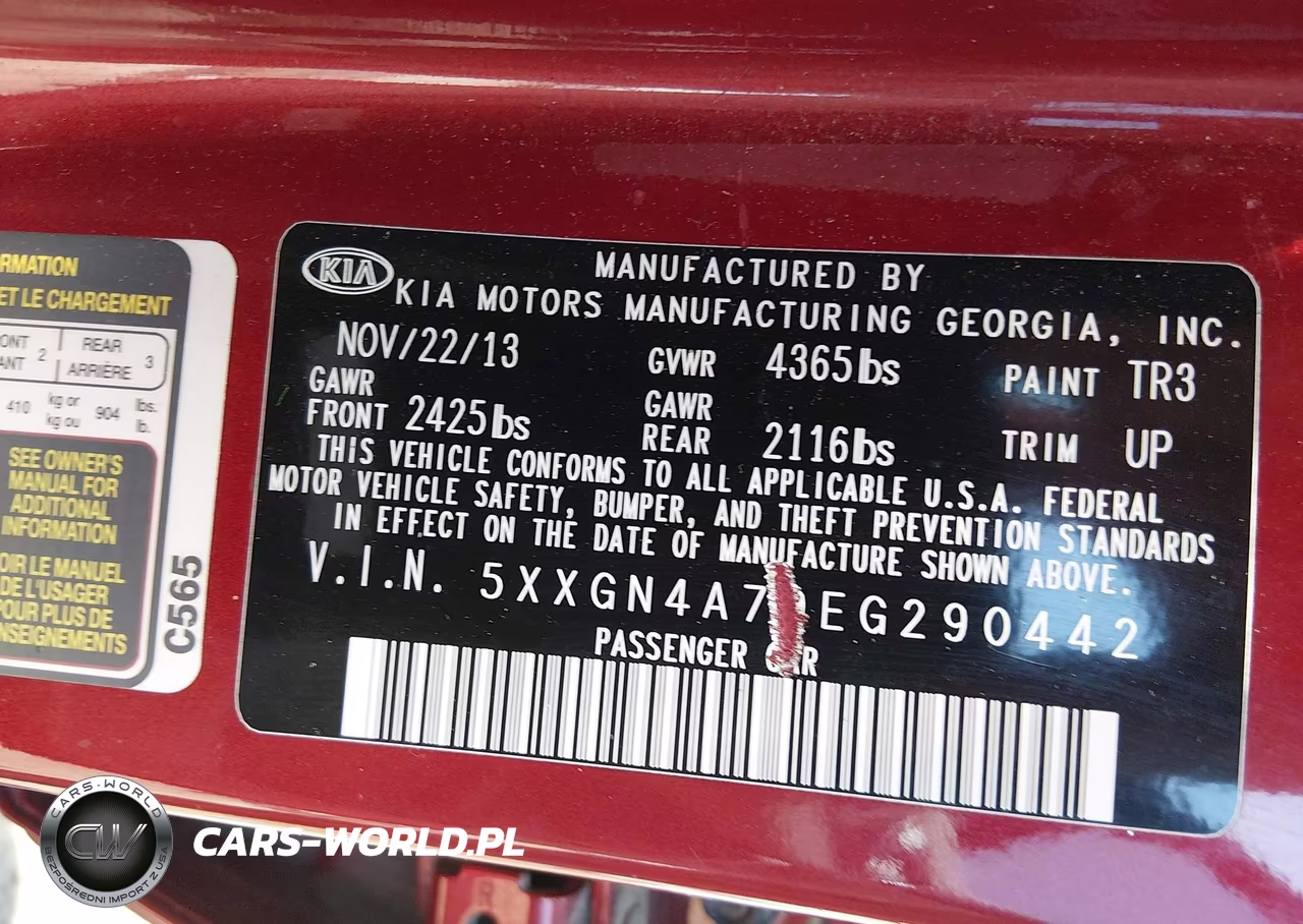 2014 Kia Optima Ex VIN:5XXGN4A79EG290442 - 9
