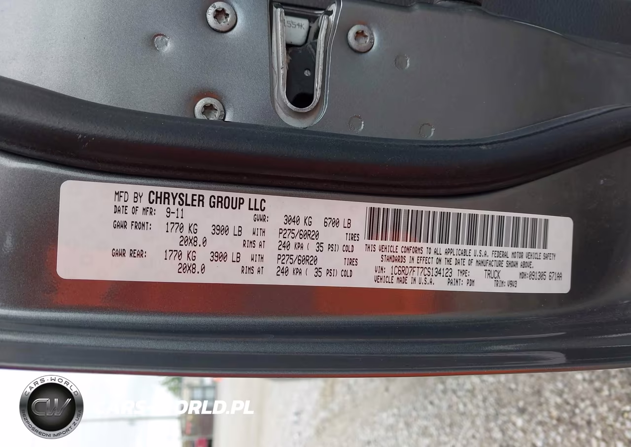 2012 Ram 1500 St VIN:1C6RD7FT7CS134123 - 9