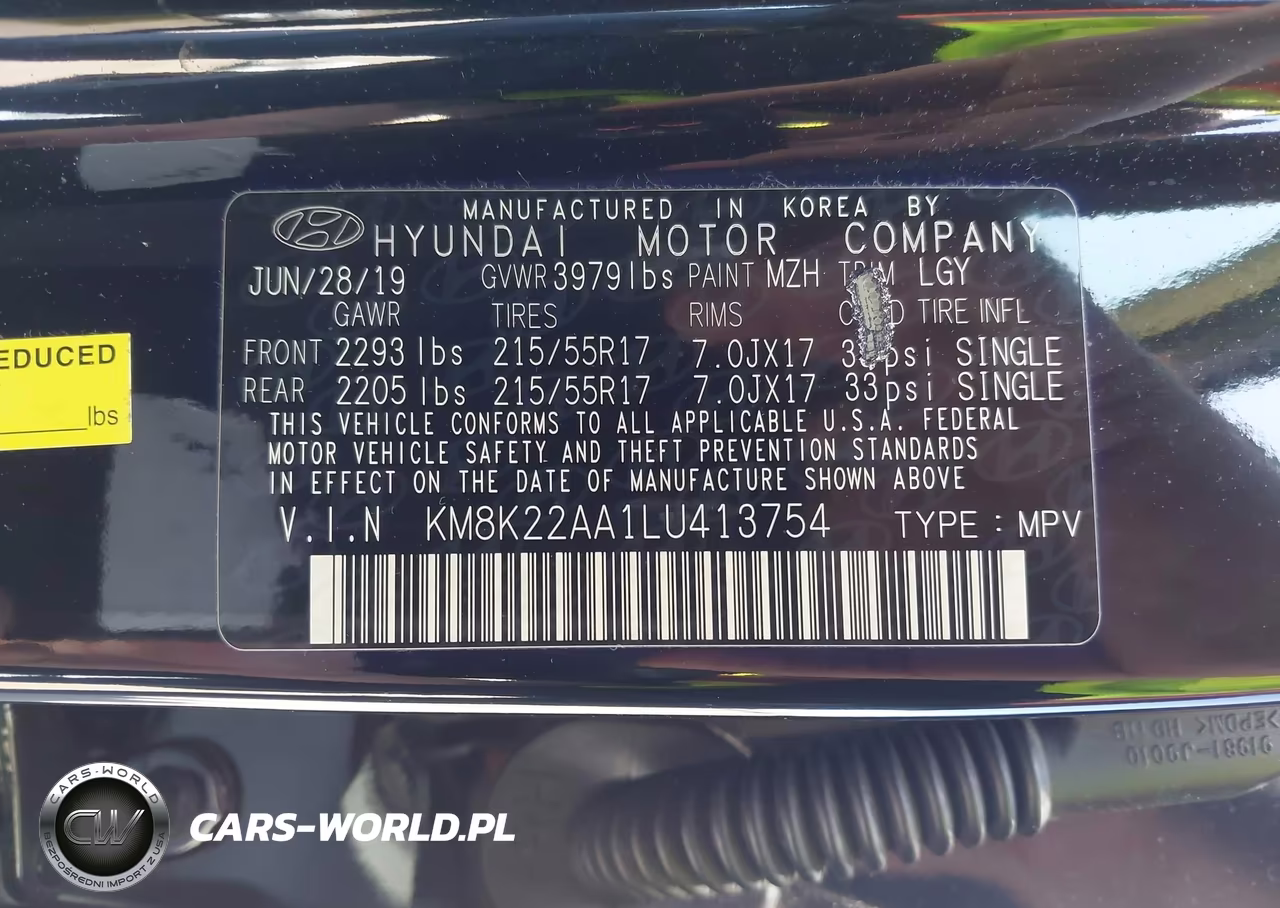 2020 Hyundai Kona Sel VIN:KM8K22AA1LU413754 - 9