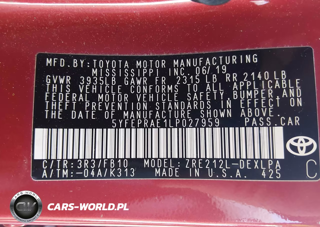 2020 Toyota Corolla Le VIN:5YFEPRAE1LP027959 - 9