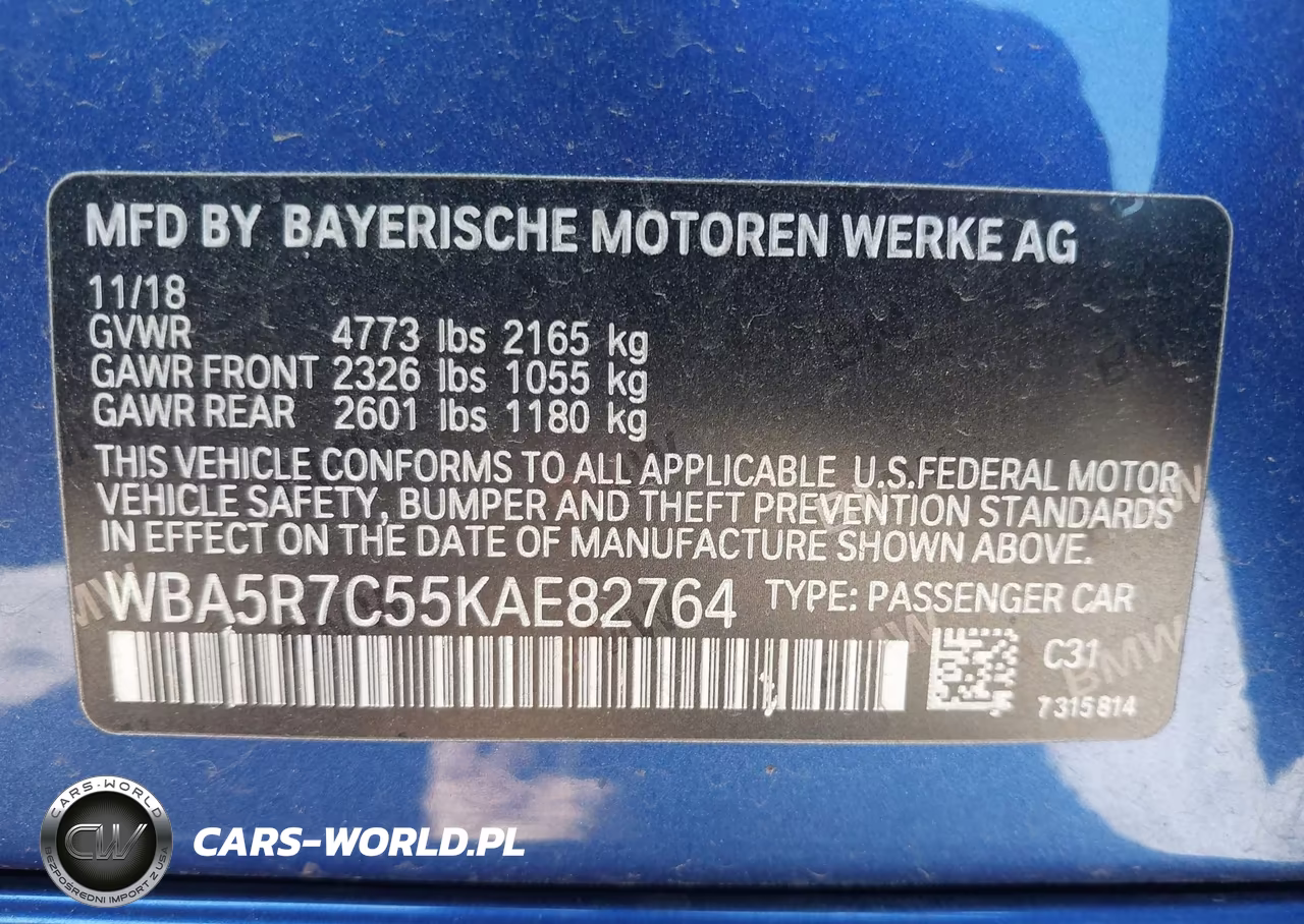 2019 BMW 330I xDrive VIN:WBA5R7C55KAE82764 - 9