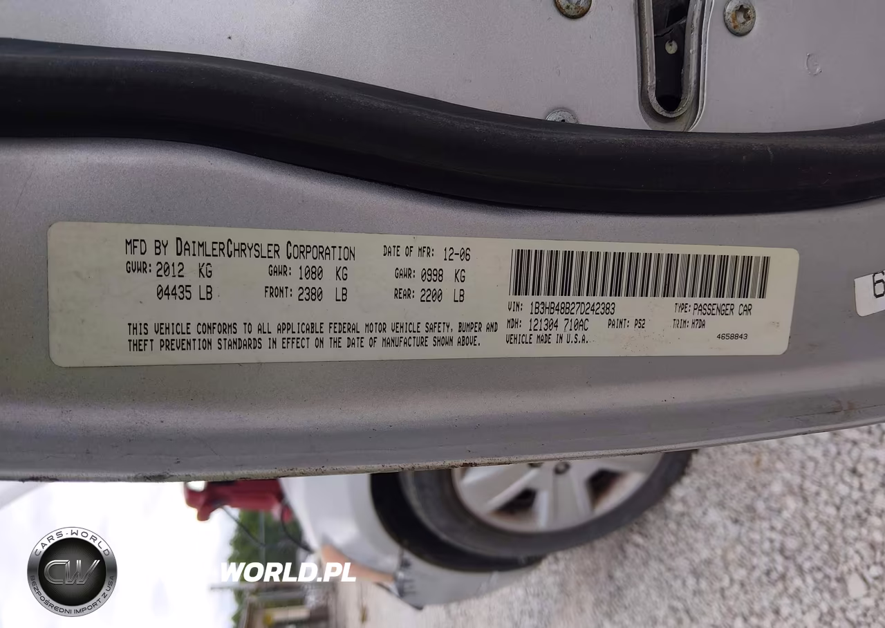 2007 Dodge Caliber Sxt VIN:1B3HB48B27D242383 - 9